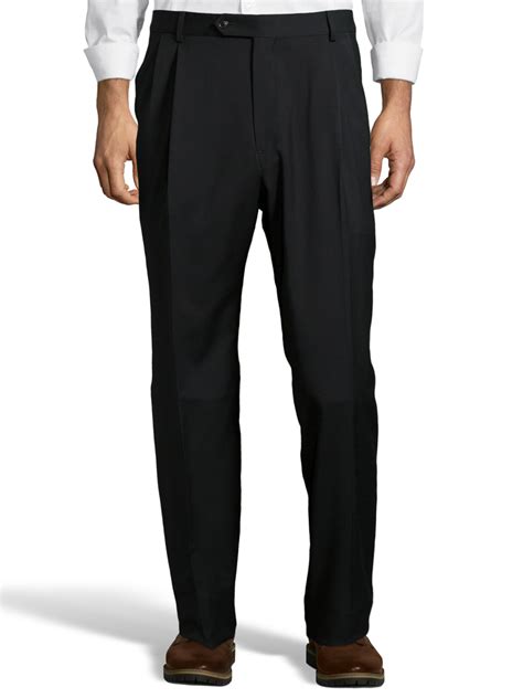 Black Wool Gabardine Pants 